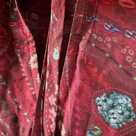 ZADIG & VOLTAIRE Psyche Remus Dress Red Floral Abstract Mini Women’s Size L - Picture 5 of 12